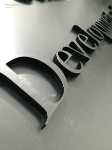 Metallo spazzolato segno di Logo casa adesivo indirizzo etichetta personalizzata <span class=keywords><strong>per</strong></span> affari 3D Hotel 3D specchio da parete <span class=keywords><strong>per</strong></span> la casa - Product Image 5