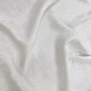 100 pure silk satin jacquard fabric 30mm white black heavy silk chinese brocade in silk fast shipping