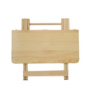 Modern Minimalist Pine <b>Folding</b> <b>Table</b> Square Solid Wood Cross Base <b>Outdoor</b> Picnic Use 2 Seater - Product Image 5