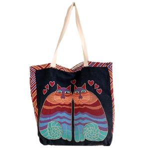 Bolso de Mano de Compras de Moda de Tailandia y Birmania, Estilo Étnico, Gran Capacidad, Tela Jacquard, Bolso de Playa - Product Image 3