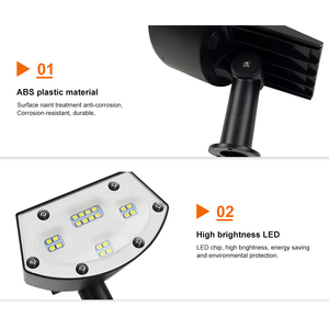 Lumière extérieure de pelouse de LED IP65 super lumineuse à énergie <span class=keywords><strong>solaire</strong></span> 220V 110V 5W éclairage de paysage de tache et de chemin de jardin économie d'énergie - Product Image 5
