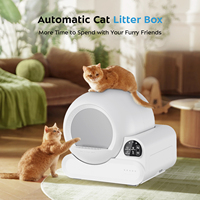 Bac à litière pour chat intelligent 70L contrôlé par Wi-Fi Toilette automatique semi-automatique autonettoyante pour plusieurs chats Accessoires pour litière pour chat