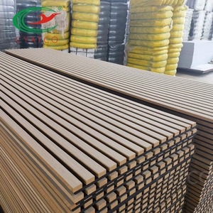 Tự nhiên sinh thái thân thiện âm thanh tự nhiên tấm Tường <span class=keywords><strong>MDF</strong></span> bảng điều khiển âm thanh gỗ Veneer gỗ Bảng điều khiển cho nội thất tường và trần nhà - Product Image 1