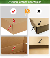 Recycelbare Bedruckte Versandbox Faltbare Umweltfreundliche Wellpappe-Versandverpackung für Kleidung Kosmetik Schmuck Geschenke