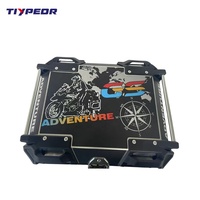 TIYPEOR Coffre arrière en aluminium pour moto 36L, grande valise étanche, boîte de rangement pour moto, pour R1200R R1200S R1250GS