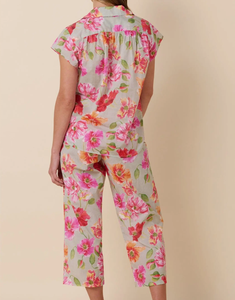 Vêtements de maison personnalisés pour femmes, vêtements de nuit élégants <span class=keywords><strong>et</strong></span> respirants, vêtements de nuit grande taille, vêtements de <span class=keywords><strong>d</strong></span>étente à fleurs, pyjamas imprimés pour femmes - Product Image 4