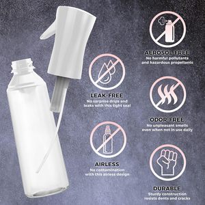 Custom Logo Screen Printing High Quality 200ml 300ml Flat <b>Plastic</b> Salon Hair Fine Mist Pump Sprayer <b>Bottle</b> Barber Continuous - Product Image 4