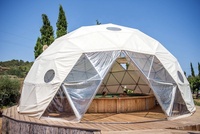 Dôme géodésique transparent en PVC pour l'extérieur, idéal pour les expositions, le glamping, les événements et les fêtes - Ignifuge et imperméable toutes saisons