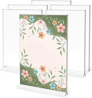 Prix usine Transparent Acrylique Signe Titulaire Fente Stand En Plastique Haute Transparence Présentoir Base Stand