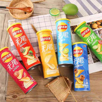 Offre Spéciale Lay's : Chips de pommes de terre style canette 90g, Snacks salés exotiques du Henan, 24 canettes, Semi-moelleuses, Frites en sachet