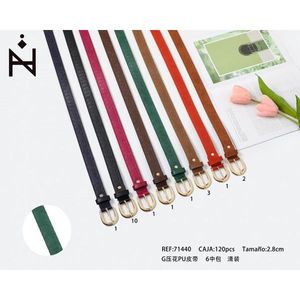 Cintura in Pelle PU G con Logo in Rilievo 2,8 cm, Cintura Moda Donna - Product Image 3