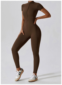 Body de mujer elástico de cintura alta, mono deportivo de manga larga, ajustado, transpirable, conjunto de 2 piezas, popular - Product Image 4