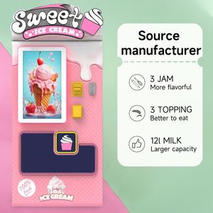 ตู้จำหน่ายไอศกรีมเย็น IPLAYSMART พร้อมหน้าจอสัมผัสขนาด 32 นิ้ว ระบบชำระเงิน และระบบตรวจสอบระยะไกลด้วยหุ่นยนต์ ตู้จำหน่ายไอศกรีมนุ่ม - Product Image 6