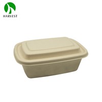 Boîte à lunch compartimentée de 9 pouces, vaisselle jetable compostable, conteneur alimentaire à emporter, boîte en bagasse de canne à sucre