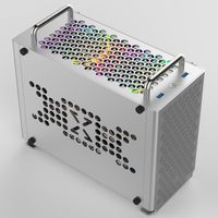Premium B2 mini-itx Mid Tower Semua aluminium ITX casing Mini dengan pegangan untuk SFX Mini A4 komputer tersedia