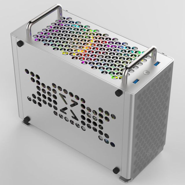 Premium B2 Mini-ITX Mid Tower All Aluminum ITX Mini Case with Handle for SFX Mini A4 Computer Stock Available