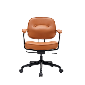 <span class=keywords><strong>Silla</strong></span> de Oficina Ergonómica Moderna de Cuero L3, <span class=keywords><strong>Silla</strong></span> Giratoria de Respaldo Medio para Conferencias, con Altura Ajustable e Inclinación para Uso en el Hogar - Product Image 4
