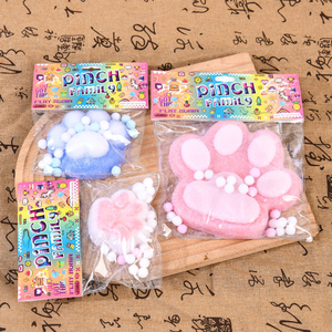2025 <b>Cat</b> Paw Handmade Soft Pinch Squeeze Toy <b>Squishy</b> Mochi Fluffy Stretchy Flocked Foot Paw Rebound <b>Squishy</b> Decompression Toys - Product Image 5