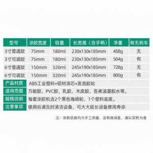 Petit applicateur de colle manuel de type rouleau pour planches de bois, papier peint, boîtes en carton - Outil d'application de colle efficace - Product Image 1