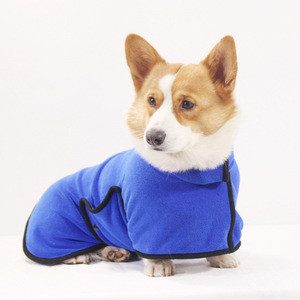 Albornoz para perros de microfibra absorbente de secado rápido, toalla para mascotas de estilo europeo y americano, naranja, azul, gris, para las cuatro estaciones - Product Image 3