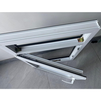 Ventana Abatible Horizontal de PVC, Color Blanco, Insonorizada, Ahorro de Energía, Estándar AAMA, para Dormitorio y Sala de Estar