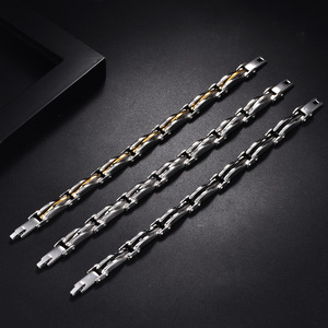 Fashion Hip Hop Stainless Steel Bracelet Vintage Wrist Chain Jewelry For <b>Men</b> Wholesale - Product Image 1