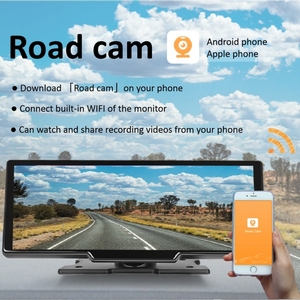 กล้องติดรถยนต์ไร้สายขนาด 10.26 นิ้ว Android Auto <span class=keywords><strong>CarPlay</strong></span> Monitor กล้องหน้าและหลัง <span class=keywords><strong>Apple</strong></span> <span class=keywords><strong>Carplay</strong></span> Touch Screen - Product Image 5