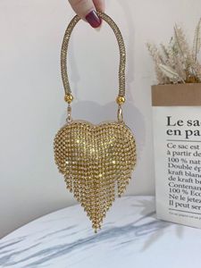 2025 nouveau gros fête <span class=keywords><strong>mariage</strong></span> Banquet accessoires Mini sac à main sacs à main sacs de soirée gland strass amour coeur embrayages sacs - Product Image 6