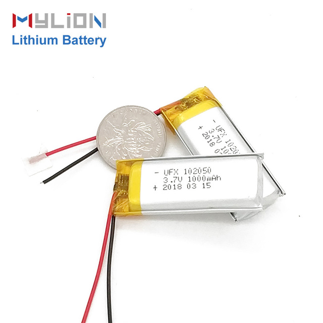 Custom Rechargeable 3.7v 1000mah 504050 102050 703048 Lithium Polymer Battery 3.7v Lipo Cell Pouch Batteries for Wearable Ring