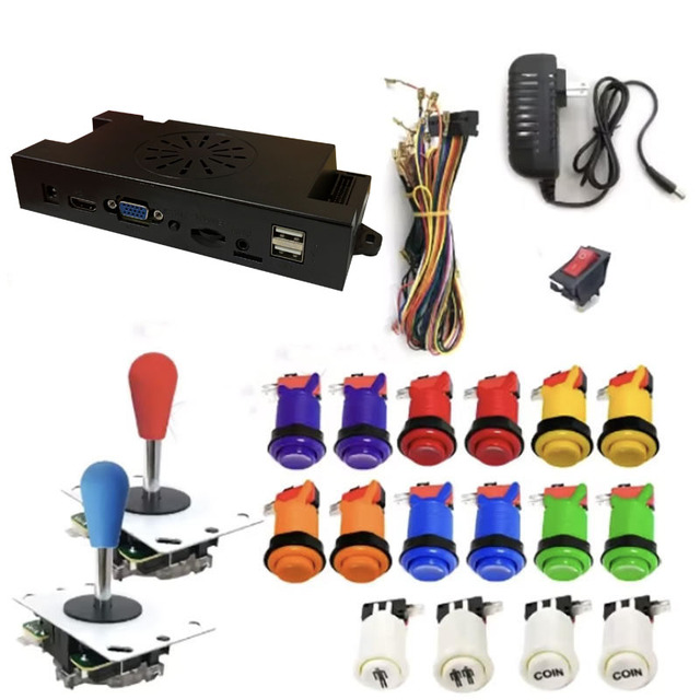 29800 in 1 Pandora CX Arcade Joystick and Button Kit with 2 Games English Language 110/220V Power