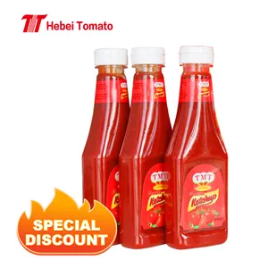 Wholesale tomato ketchup 340 g or 5 kg Food Grade Plastic in Bottle For Ketchup