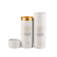 Tube d'emballage de bouteille de boisson de vin de whisky de luxe de logo personnalisé | Cylindre en carton blanc mat doublure en satin verre disparaissant