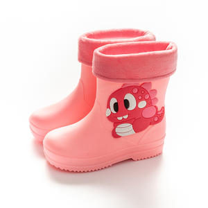 Botas de lluvia antideslizantes impermeables para acampar para niños de 2 a 6 años, zapatos de goma para niños pequeños, chanclos de dibujos animados - Product Image 6