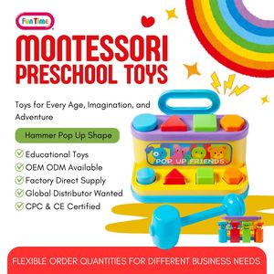Giocattolo Educativo per Bambini a Forma di Martello con Giochi di Incastro, per Motricità Fine <span class=keywords><strong>e</strong></span> Apprendimento Prescolare, Set di Giocattoli Divertenti - Product Image 1
