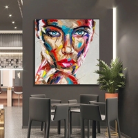 Décoration d'intérieur, art mural 100% fait main, peinture abstraite moderne, portrait personnalisé, toile, peinture à l'huile faite à la main