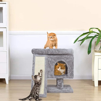 Chine usine livraison gratuite gris clair sisal peluche chat escalade cadre griffoir arbre bois grattoir chat arbre tour maison