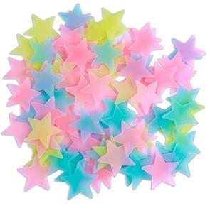 Pegatina de Pared 3D Ecológica Personalizada con Diseño de Luna y Estrellas Fluorescentes de Alto Brillo, Calcomanías Decorativas que Brillan en la Oscuridad - Product Image 4