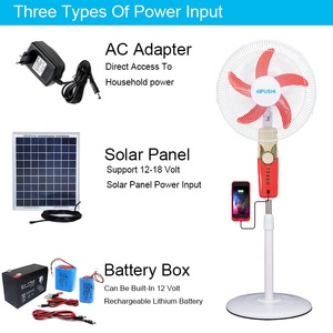 2020 AC DC ventilador para Dubia Turquía <span class=keywords><strong>Yeman</strong></span> Omán Pakistán 16 pulgadas 18 pulgadas de energía Solar 12v DC ventilador de precio - Product Image 3