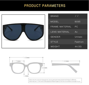 Gafas de Sol de Plástico al por Mayor, Lentes de una Sola Pieza Extra Grandes, Gafas de Sol de Moda Vintage Retro para Hombre y Mujer, 2025 - Product Image 4