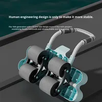 Appareil de fitness à domicile multifonctionnel Entraîneur abdominal intelligent à quatre roues Comptage de rebond automatique pour les roues à rouleaux abdominaux