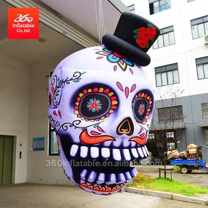 Cabeza de esqueleto de calavera inflable para Halloween, decoración Crazy para eventos - Product Image 6
