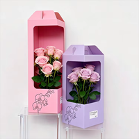 Boîtes d'emballage pour fleurs en papier cartonné imprimé de haute qualité, taille personnalisée, pour cadeaux de fleurs