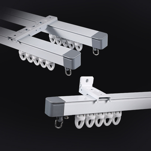 Éclairage d'hôtel Iksun monté au plafond extrusion d'aluminium simple rail de rideau extensible rail de rideau ajustable - Product Image 3