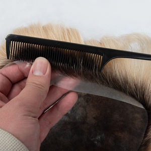 Prothèse capillaire Bob en cheveux humains injectés pour hommes, systèmes de remplacement capillaire pour hommes en cheveux vierges indiens à cuticules intactes, lisses - Product Image 6