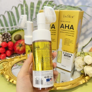 Natural AHA Skincare Foaming Face Wash Limpiador de limpieza facial con <span class=keywords><strong>ALPHA</strong></span> HIDROXIACIDOS VITAMINA C & E Hidratante Anti Acné Piel - Product Image 6