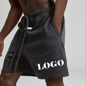 Shorts de sport pour hommes populaires, longueur genou, logo personnalisé, coton French Terry réfléchissant, shorts hip-hop pour hommes - Product Image 4