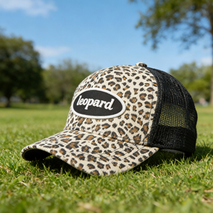 6-Panel <b>Leopard</b> <b>Print</b> Mesh Back Sporty Vintage Baseball Cap Adjustable Snapback Sun <b>Hat</b> for Outdoor Sports - Product Image 6