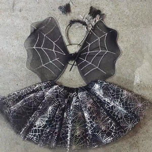 New Arrival 4PCS/Set Halloween Party Skull Printed Butterfly Wings Kids Halloween Cosplay Costumes - Product Image 2