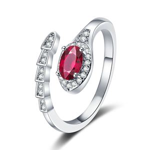 Fashion Jewelry <b>Adjustable</b> White Blue Cz Zircon Opening <b>Ring</b> <b>Silver</b> Plated Snake Shape <b>Ring</b> for Women - Product Image 6