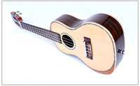 Ukulele de concert en gros, en bois massif d'épicéa AA, 24 pouces, pour professionnels, débutants et adultes, kit avec repose-bras, guitare ukulélé